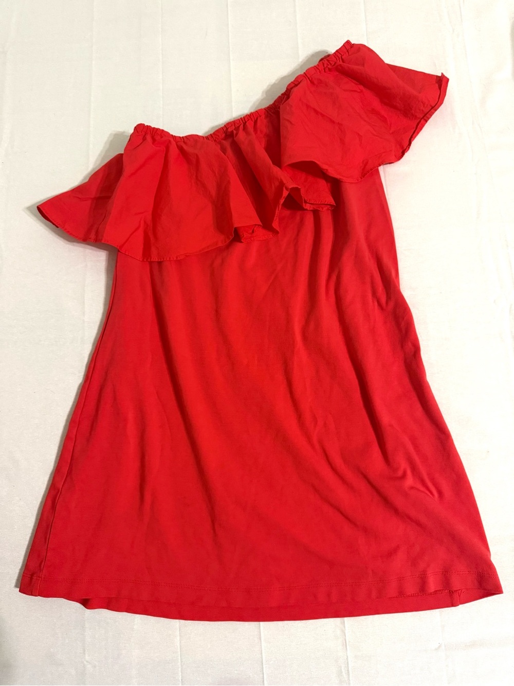 a new day Red One-Shoulder Ruffle Dress